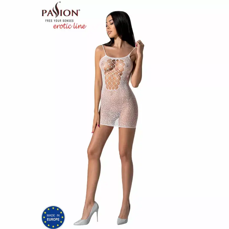 Bodystocking PASSION BS096 balts One Size Photo 3