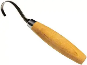Крючковый резец для дерева Morakniv 164, изогнутое лезвие 50×2,5 мм, внутренний диаметр 13 мм, рукоять из березы