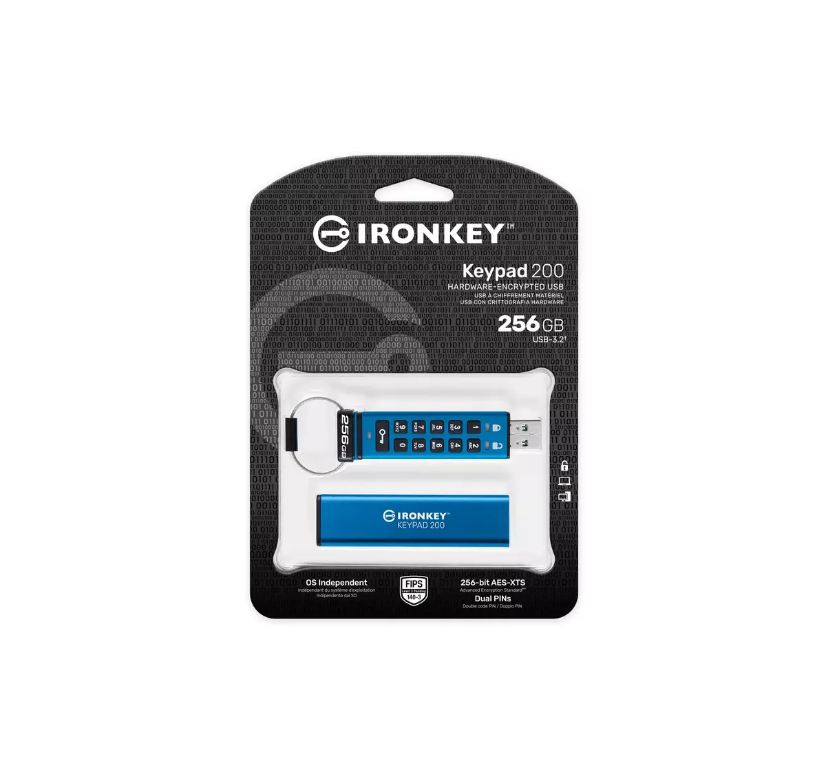USB флешка Kingston 256GB IronKey Keypad 200 Photo 5