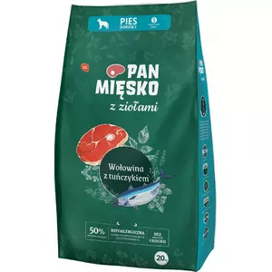 Сухой корм для собак pan miĘsko Beef with Tuna Adult S 20 кг