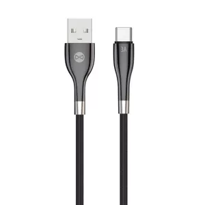 USB to USB-C data cable Forever Sleek 1 m 3 A Black