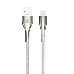 USB Lightning cable forever Sleek 1 m 2.4 A White