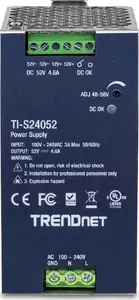 Блок питания TRENDNET TI-S24052 для сетевого коммутатора, 240 Вт, AC 90–264 В, защита OCP/OPP/OVP/OTP/короткое замыкание, чёрный