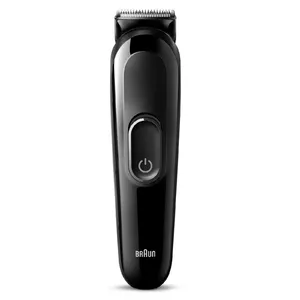 Braun MGK3420 Black 6-in-1 Multigroomer Battery-Powered Trimmer with 50 min Operating Time and 1 to 21 mm Hair Length