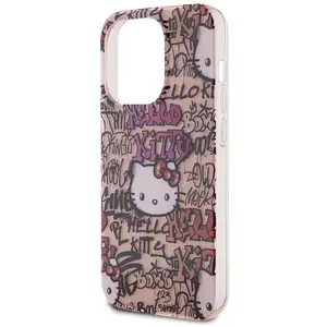 Hardcase HELLO KITTY iPhone 15 Pro 6.1 — Graffiti Pink aizsargmaciņš