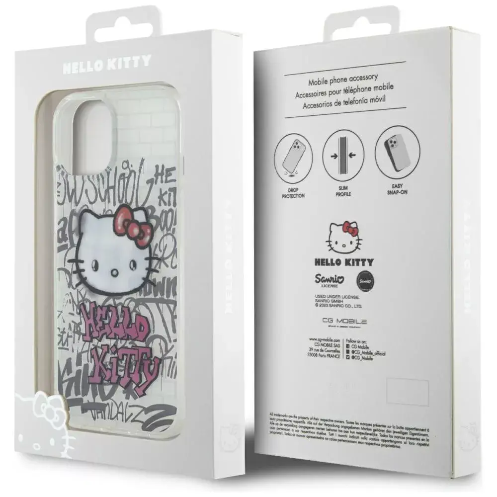 Cietais maciņš HELLO KITTY iPhone 15 6.1 IML Kitty On Bricks Photo 4