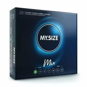 Condoms MY SIZE MIX 47 mm – 28 units, nominal width 47 mm