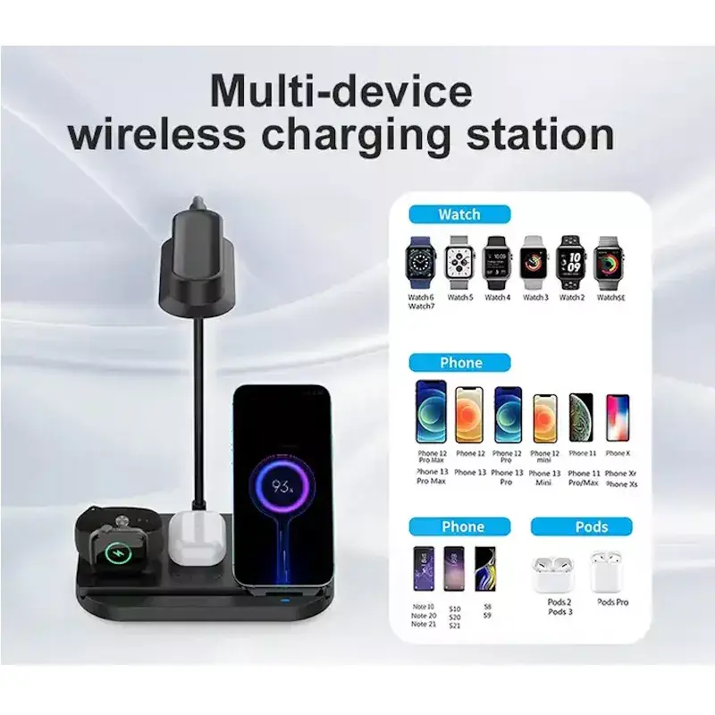 E-LIGHT T8 5W Flexible Desk Lamp with 15W Wireless Charger Photo 7