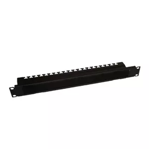 Cable management panel LOGON RAO210BL Black Metal 48.3 cm