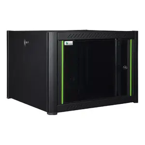 Wall mounted rack LOGON RWP07U45BL 7U Black Key lock