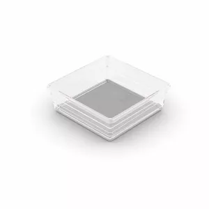 Kaste-organizators KIS 2310015A94 caurspīdīgs gaiši pelēks 15x15x5 cm