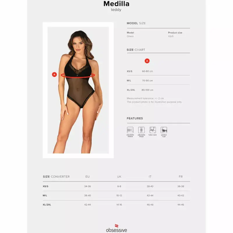 Bodysuit Obsessive Medilla D-236398 XS/S Photo 7