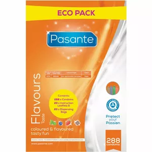 Презервативы PASANTE Eco Pack Flavors, сумка, 288 штук