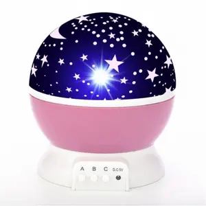 E-LIGHT L1 2-in-1 Rotating Star Projector and Night Light, Pink