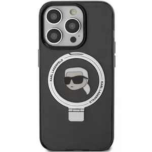 Phone case Karl Lagerfeld Ring Stand Case MagSafe for iPhone 15 Pro KLHMP15LHMRSKHK