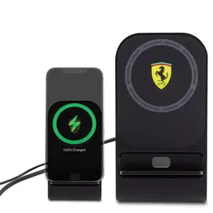Indukcijas lādētājs Ferrari FEMFBMALK 15W melns, saderīgs ar MagSafe (2023 kolekcija)