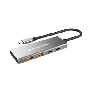 USB Hub Conceptronic HUBBIES15G USB 3.2 Gen 2 Type-C 10000 Mbit/s Grey