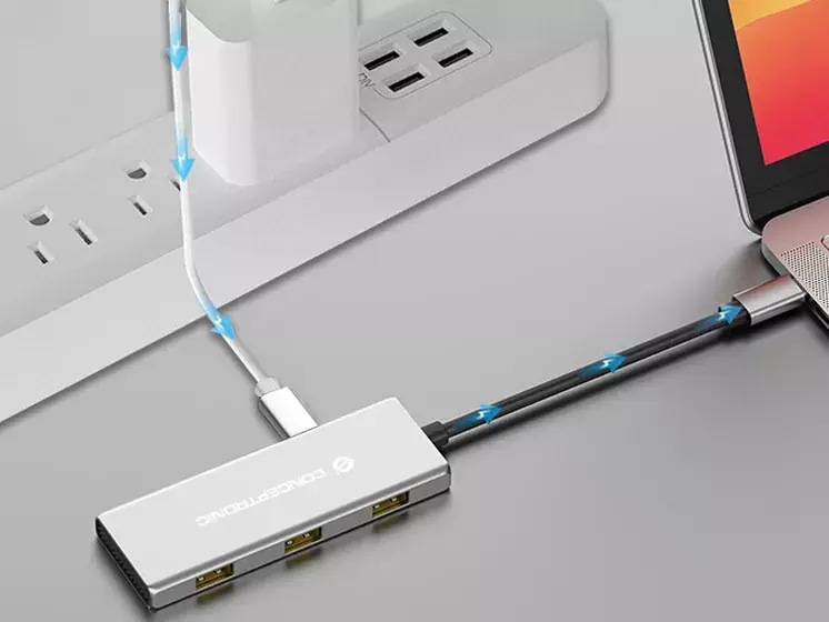 USB centrmezgls Conceptronic HUBBIES17G Photo 6