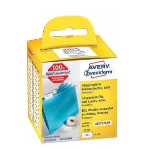 Self-adhesive rectangle labels Avery AS0722460 — 12 x 50 mm, 220 pieces, white
