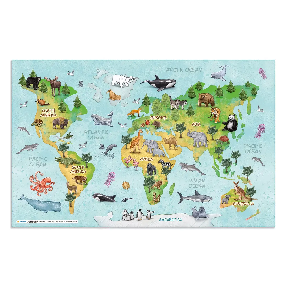 Настольный коврик HERMA World map 19667 Photo 3