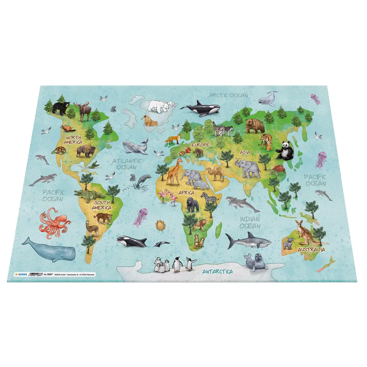 Настольный коврик HERMA World map 19667 Photo 5