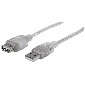 Manhattan 340496 USB кабель 3 m USB 2.0 USB A Серебристый