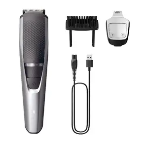 Philips BEARDTRIMMER Series 3000 BT3239/15 Триммер для бороды с 20 настройками длины, лезвиями из нержавеющей стали и титана и автономностью 90 минут