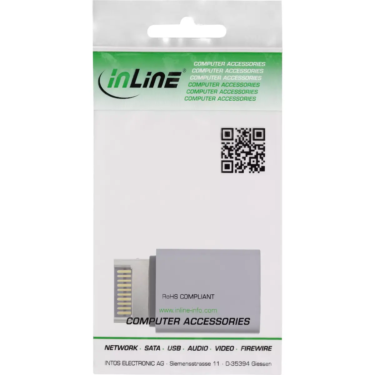 InLine USB 3.2 adapter internal USB-E front panel male to USB-C female Photo 3