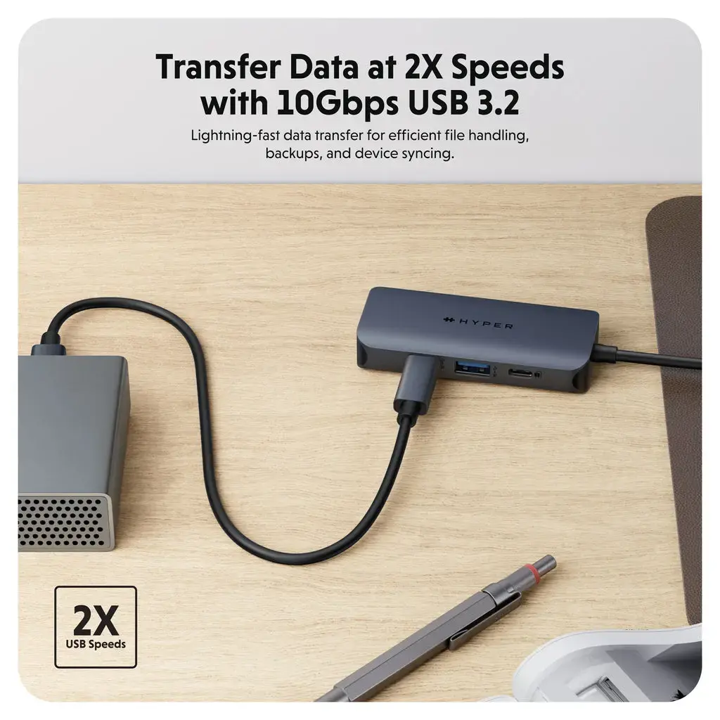 Интерфейсный концентратор USB-C HYPER HD4001GL Photo 3