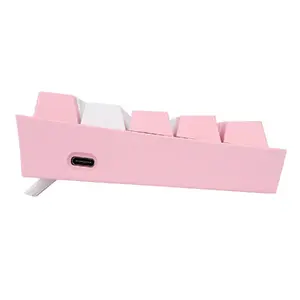 Mechanical keyboard REDRAGON K617-Fizz RGB — wired USB, pink/white, 1.5 m cable