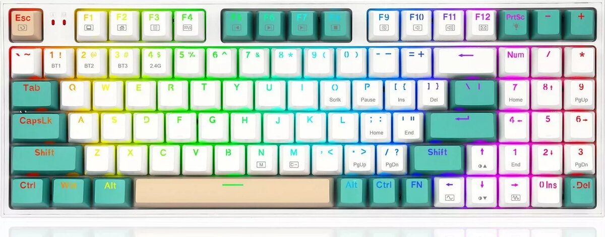 Mehāniskā tastatūra REDRAGON K643WGC-RGB-PRO — bezvadu