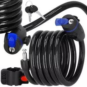 Bicycle key lock Springos BA0027 — steel construction, portable bike lock