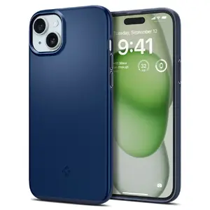 Mobile phone case Spigen for iPhone 15 Plus — Cover, TPU+PC, fits 6.7" (17 cm), Navy