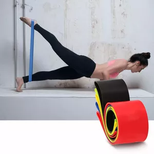 Pretestības lentas Springos PB0012 komplekts — 5 gab., katra 60 cm elastīgās treniņu lentes