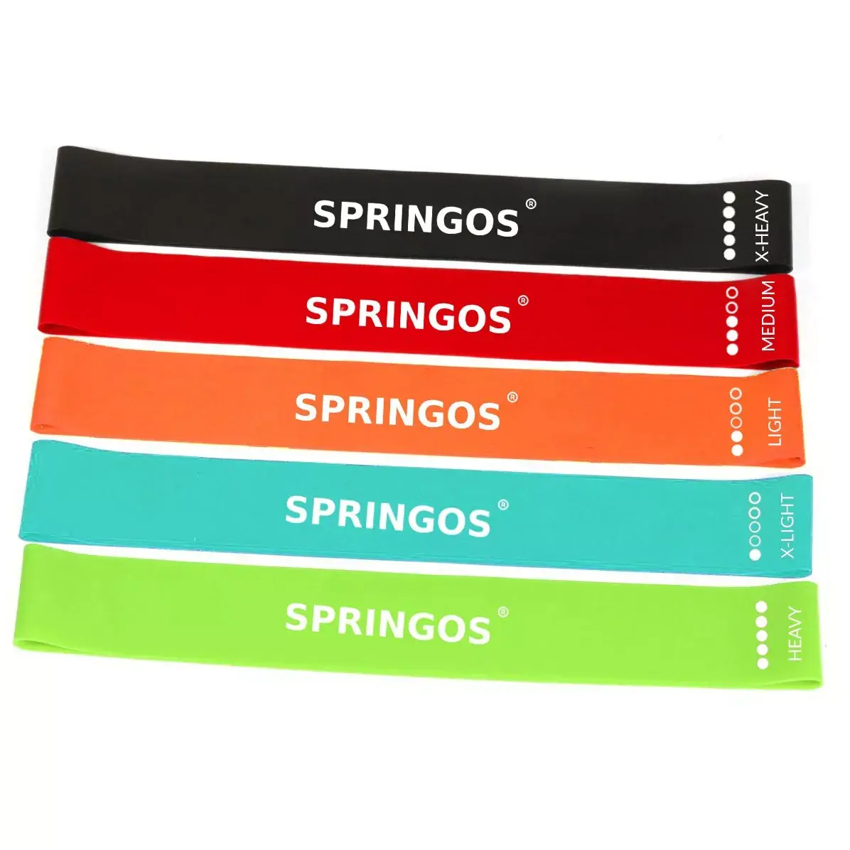 Resistance bands Springos PB0012 (set of 5, 60 cm) Photo 7