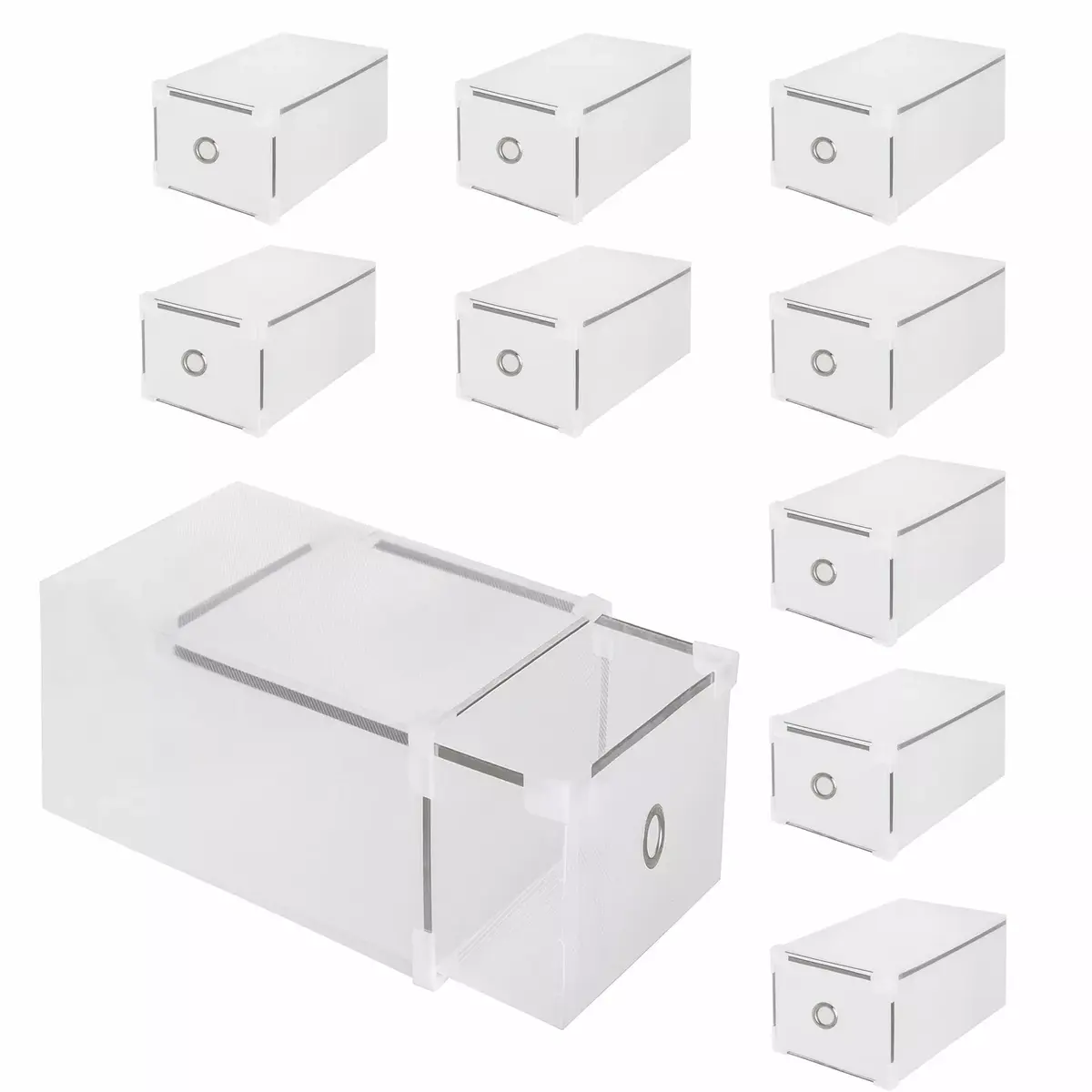 Shoe box Springos HA3002 transparent 28x18x18 cm Photo 4
