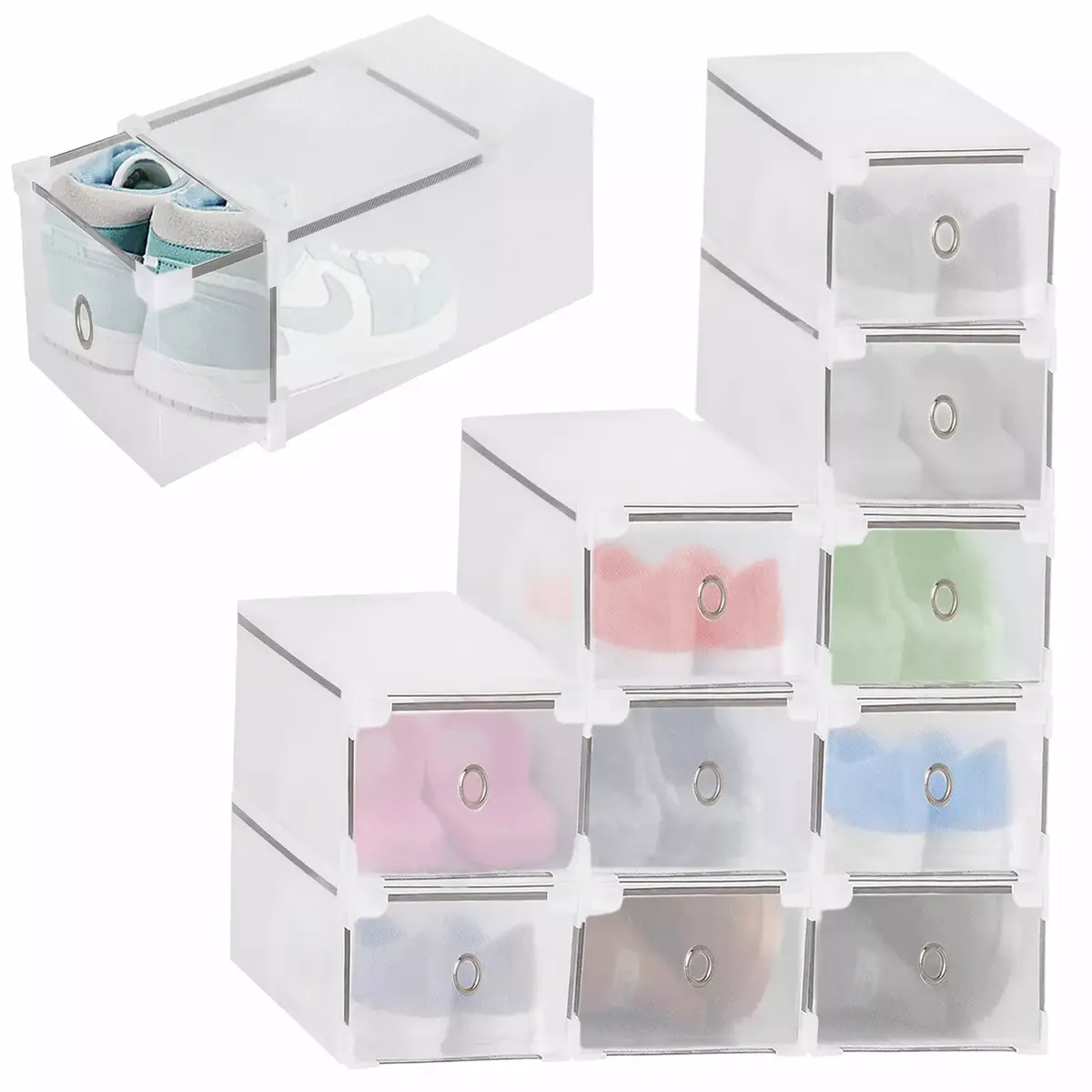 Shoe box Springos HA3002 transparent 28x18x18 cm Photo 8
