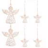 Springos CA0664 Wooden Angel Christmas Tree Ornaments Photo 6