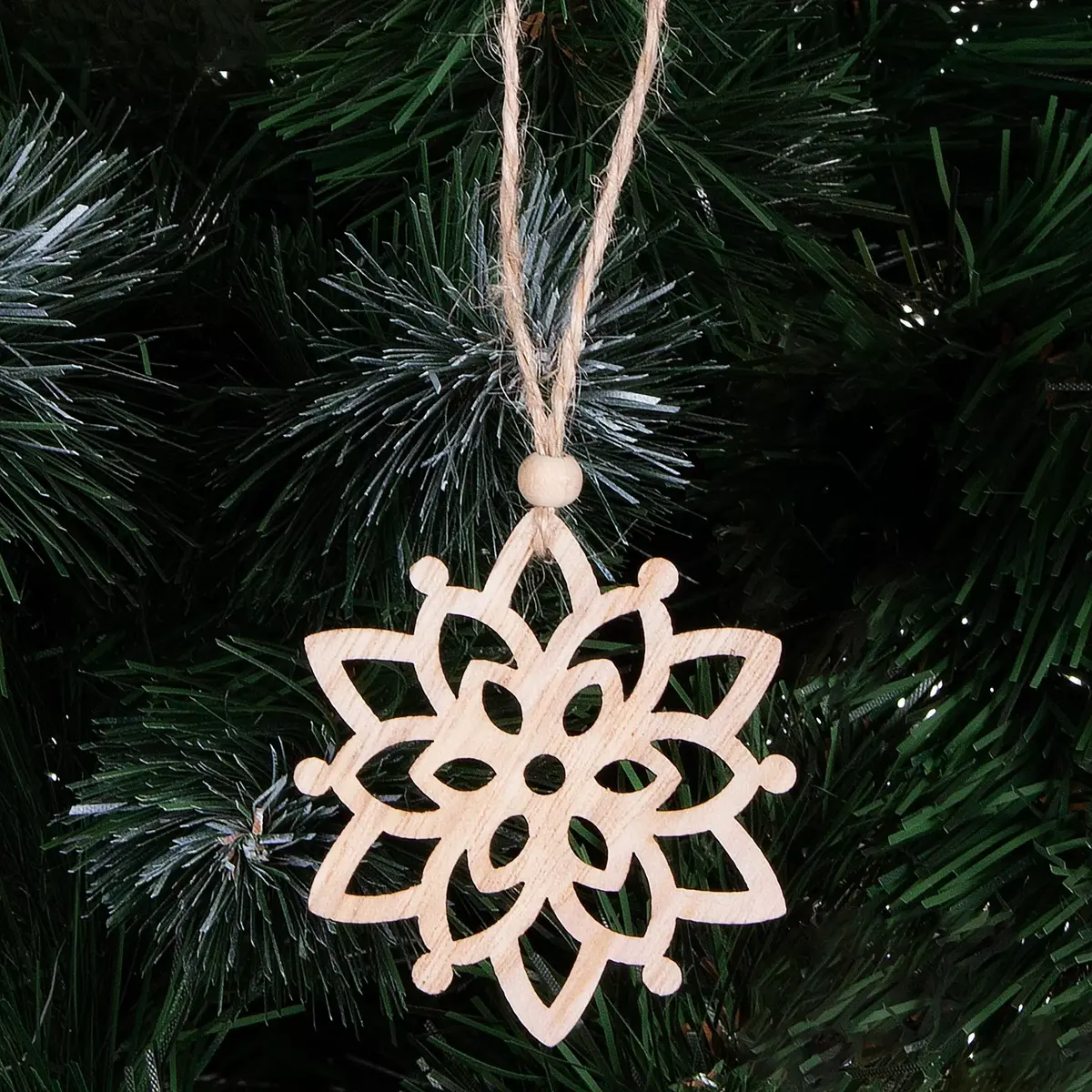 Springos CA0660 Wooden Flower Ornament Set Photo 2