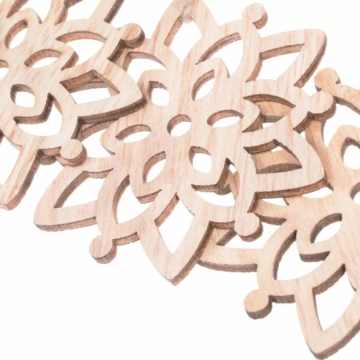 Springos CA0660 Wooden Flower Ornament Set Photo 4