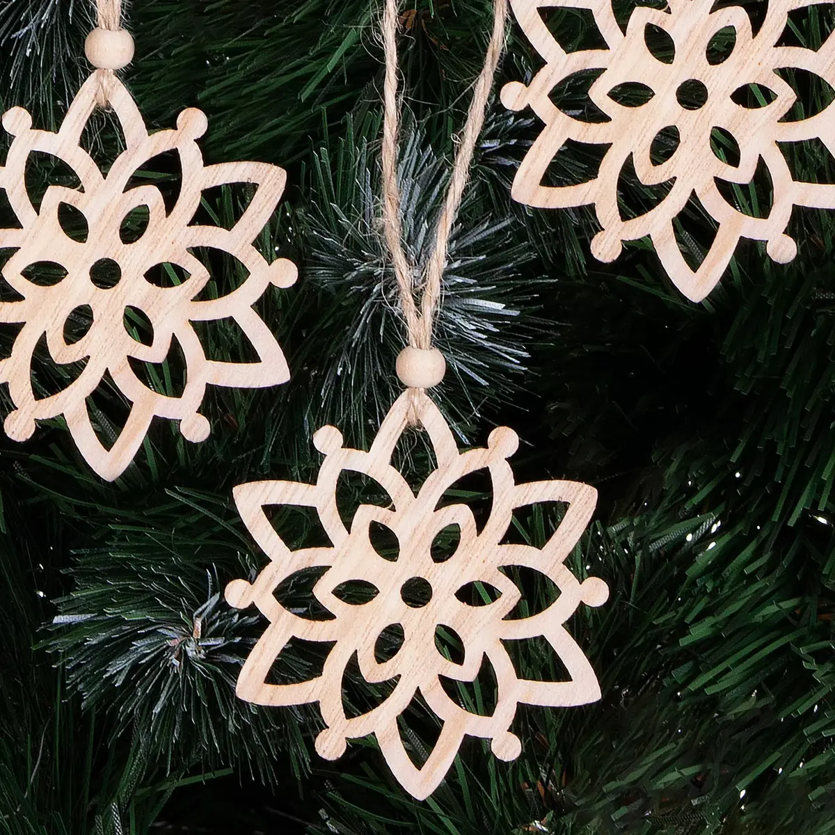 Springos CA0660 Wooden Flower Ornament Set Photo 7