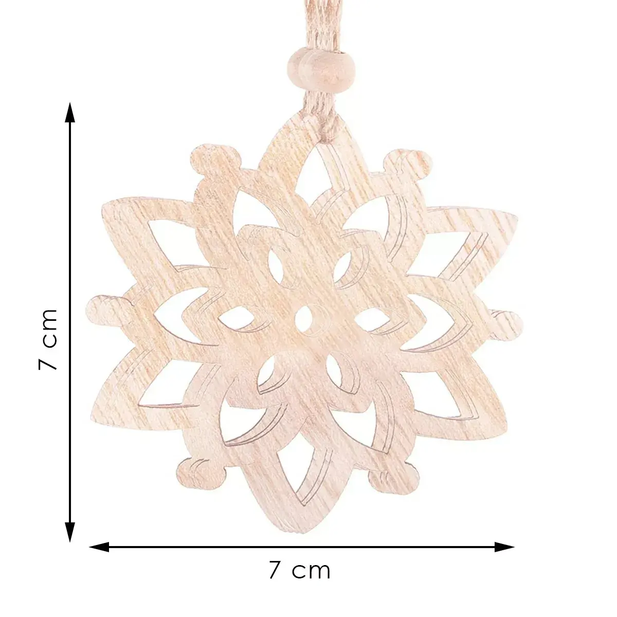 Springos CA0660 Wooden Flower Ornament Set Photo 9