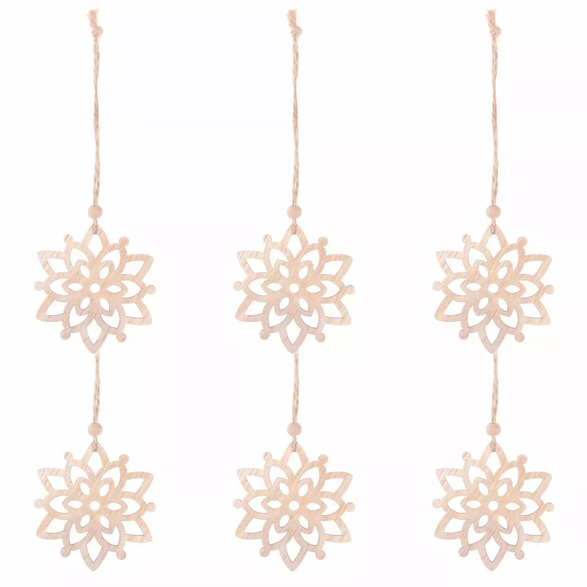 Springos CA0660 Wooden Flower Ornament Set Photo 10