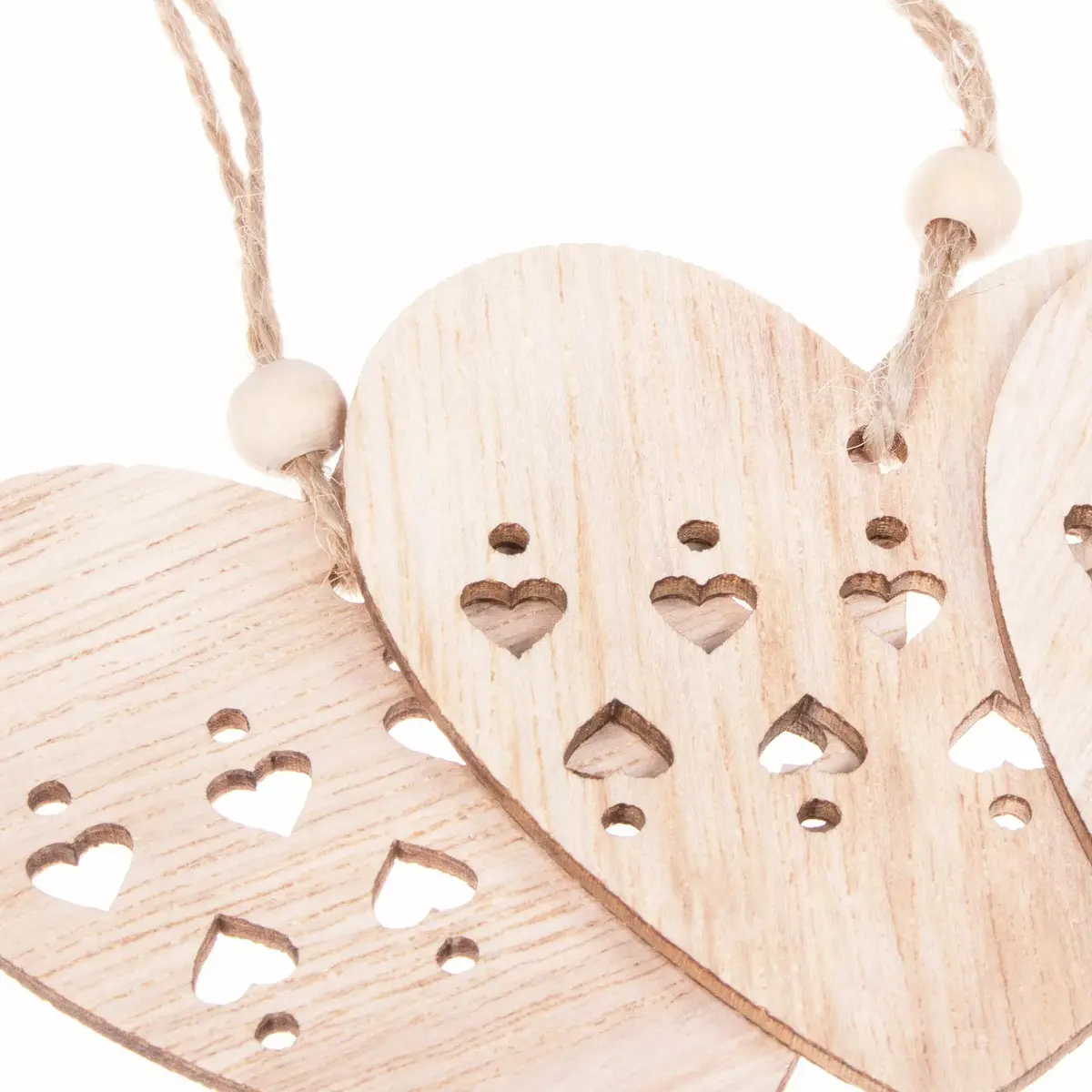 Springos CA0661 Wooden Heart Decorations Photo 4