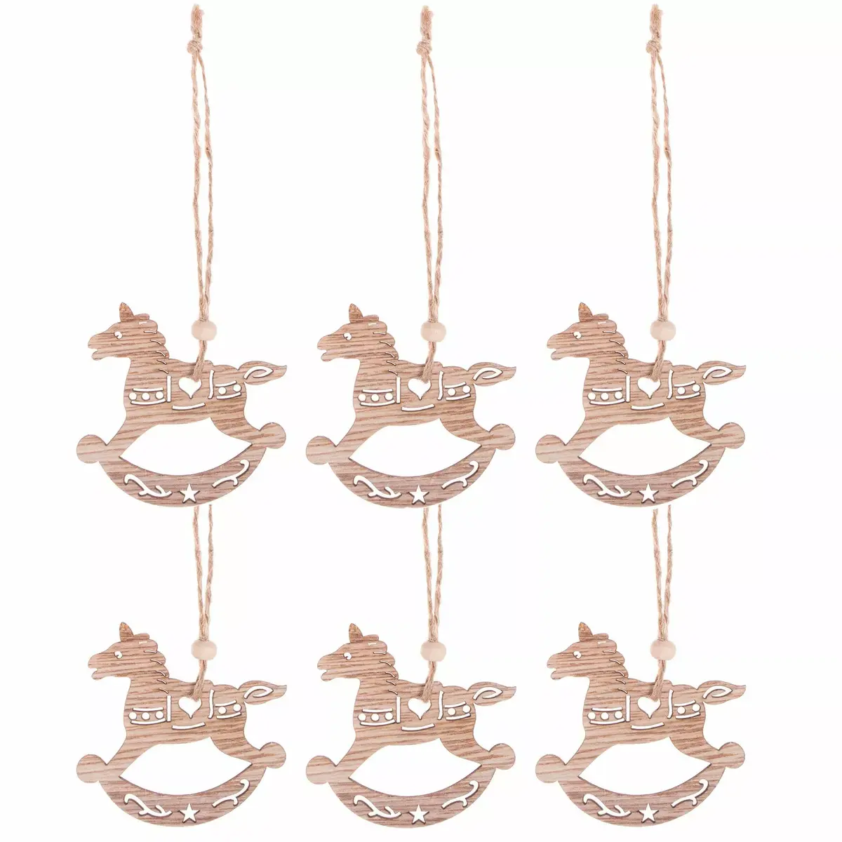 Springos CA0663 Wooden Reindeer Decoration Set Photo 8