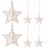 Springos CA0665 Wooden Star Decorations (6 Pieces) Photo 6