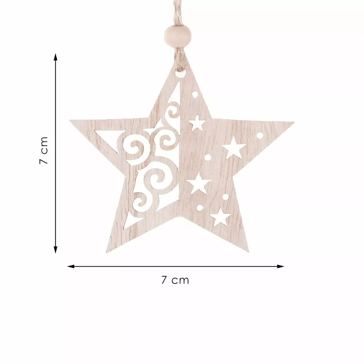 Springos CA0665 Wooden Star Decorations (6 Pieces) Photo 8
