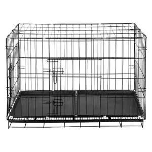 Pet cage Springos PA1016 — metal frame, 100×70×60 cm, for small to medium pets