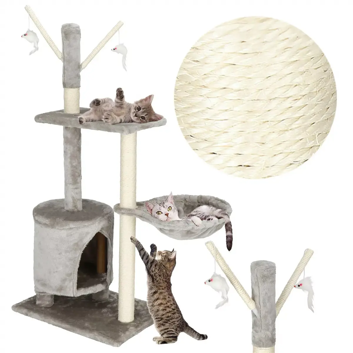 Springos PA1037 wooden multi-level cat house Photo 6