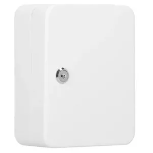 Key box Springos HA5028 metal safe white case — wall-mountable key storage box